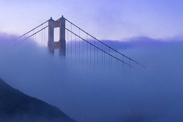 Moody Photograph - Golden Gate Fog Blast by David Fountain