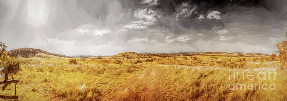 Country Painting - Golden Grasslands by Jorgo Photography