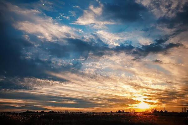 Serene Wall Art featuring the photograph Golden Horizon by Travel Essayist