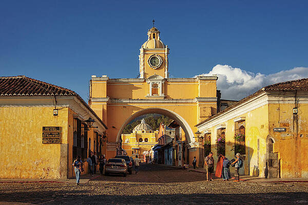 Wall Art featuring the photograph Golden Hour In Antigua, Guatemala by Tatiana Travelways
