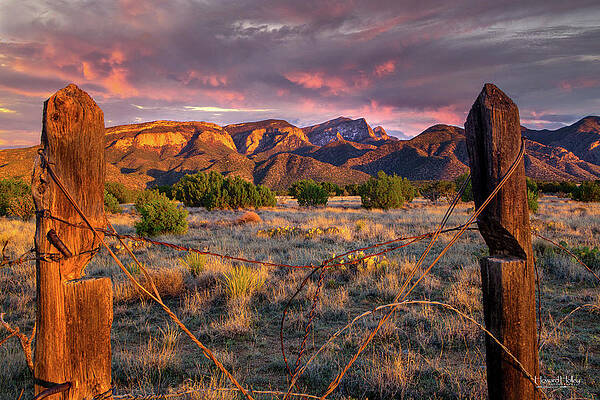 Sky Wall Art featuring the photograph Golden Hour Light In The Sandia Foothills by Howard Holley