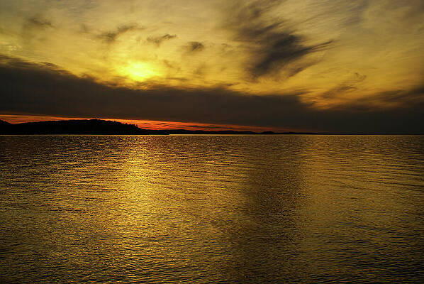 Wall Art featuring the photograph Golden Hour On Lake Superior by Deb Beausoleil