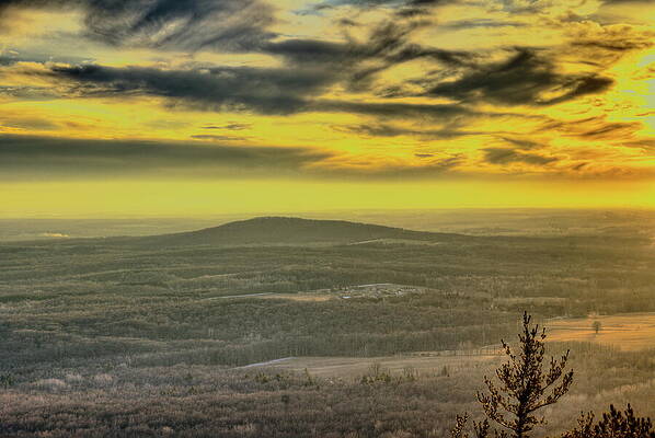 Wall Art featuring the photograph Golden Hour Over Hardwood Hill by Dale Kauzlaric