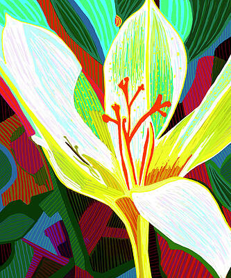 Painting - Golden Meadow Bloom by Rod Whyte