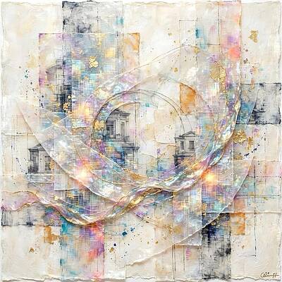 Abstract Architectural Collage Wall Art