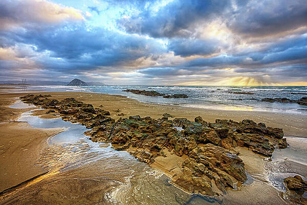 Rocky Beach at Sunset Photograph