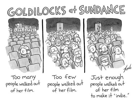 Salt Wall Art featuring the drawing Goldilocks At Sundance by Tom Toro