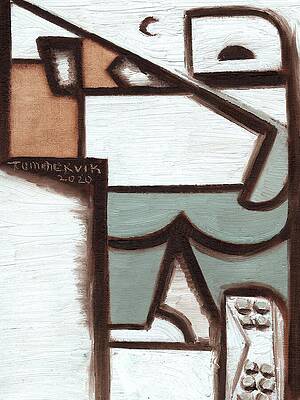 Golf Painting - Golf Swing From Behind Art Print by Tommervik