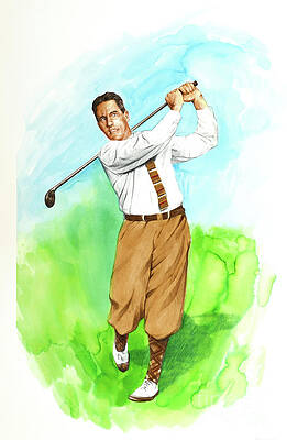 America Painting - The 1930s - Golfing - Bobby Jones by Paul and Chris Calle