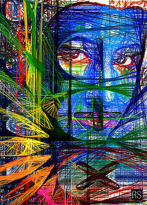 Drawing - Gossip - Negative Positive Definitely Multiplies by Rafael Salazar