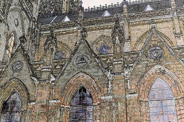 Gothic Cathedral Intricate Stone Facade of Quito Church by Bruce Block