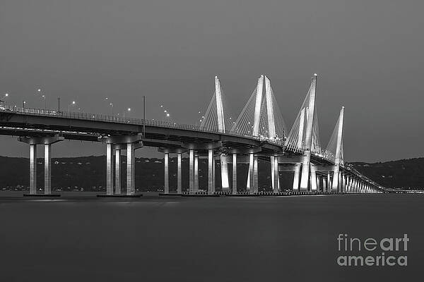 Wall Art featuring the photograph Governor Mario M. Cuomo Bridge In Blue IV by Clarence Holmes