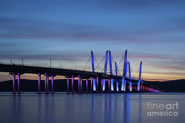 Wall Art featuring the photograph Governor Mario M. Cuomo Bridge On Columbus Day III by Clarence Holmes