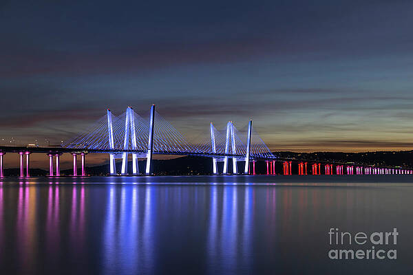 Wall Art featuring the photograph Governor Mario M. Cuomo Bridge On Columbus Day V by Clarence Holmes