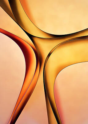 Yellow Wall Art featuring the photograph Graceful - Paper Abstract by Elvira Peretsman