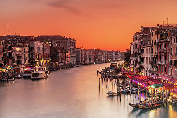 Venice Canal at Sunset Photograph