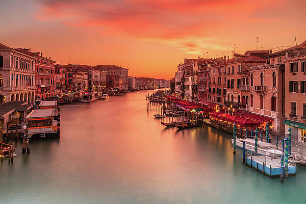 Venice Canal at Sunset Photograph