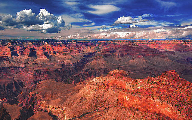 Wall Art featuring the photograph Grand Canyon Lookout From Mather Point, Arizona by Abbie Warnock