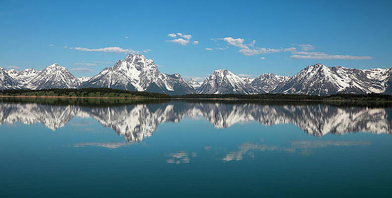 Reflection Wall Art featuring the photograph Grand Teton Reflection Panorama by Dan Sproul