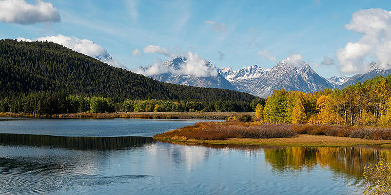 Reflection Photograph - Grand Tetons In Autumn. by Paul Martin