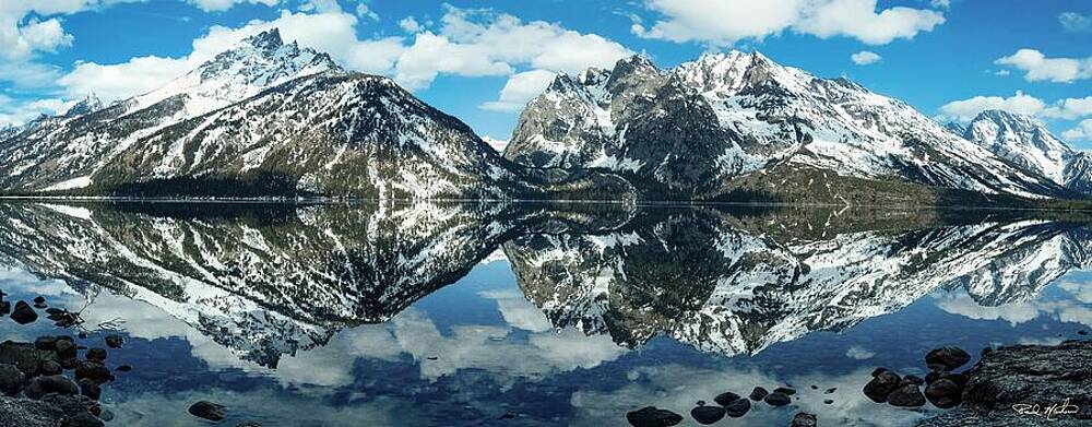 Reflection Photograph - Grand Tetons by Paul Martin