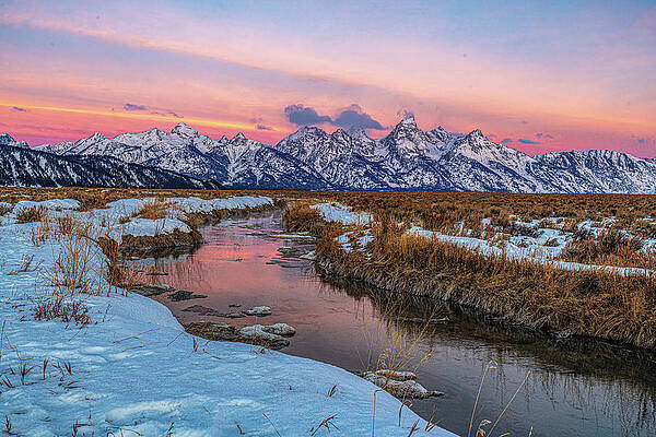 Wyoming Photograph - Grand Tetons Winter Sunrise III by Douglas Wielfaert