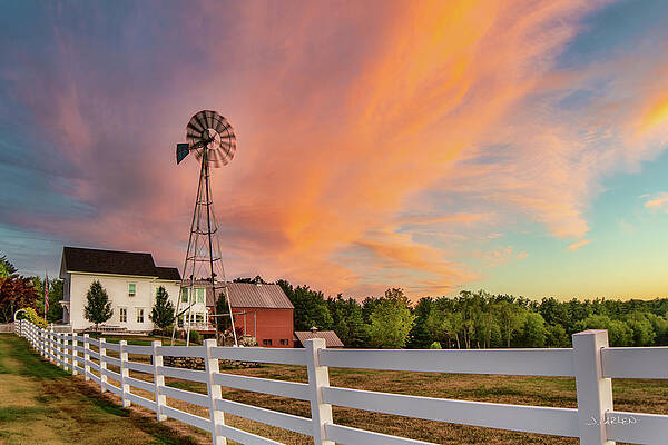 Sky Wall Art featuring the photograph Grandview Farm At Sunset by Jim Carlen
