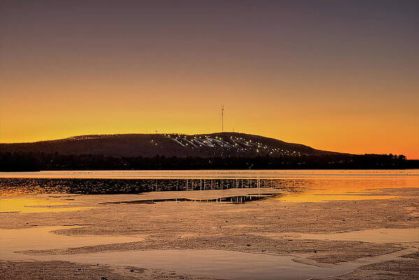Wall Art featuring the photograph Granite Peak Lights Over Ice by Dale Kauzlaric