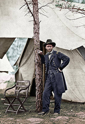 Historical Wall Art featuring the photograph Ulysses S. Grant, Cold Harbor Headquarters Lieutenant General by American Landscapes