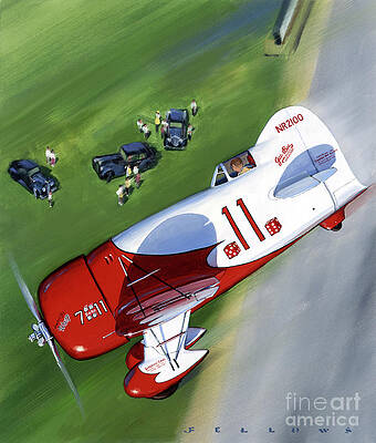 Airplane Wall Art featuring the painting Granville Gee Bee Model R Super Sportster by Jack Fellows