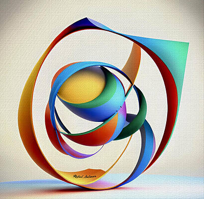 Wall Art featuring the digital art Gravity Of Color by Rafael Salazar