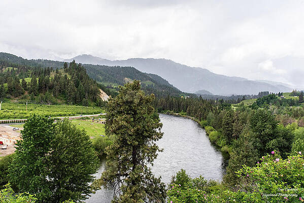 Sky Wall Art featuring the photograph Gray Skies Over Wenatchee River by Tom Cochran