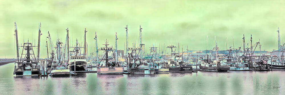 Wall Art featuring the digital art Grays Harbor - Westport Marina by Bruce Block