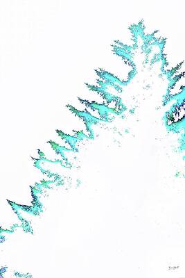 Wall Art featuring the digital art Great Blue Heron Perched In A Tree by Bruce Block