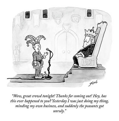 Crowd Drawing - Great Crowd Tonight by Tom Toro