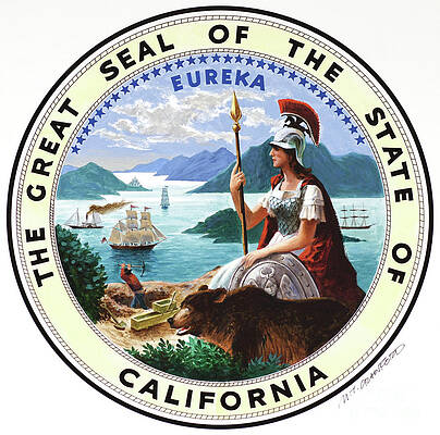 California - Great Seals Of The Fifty States Print