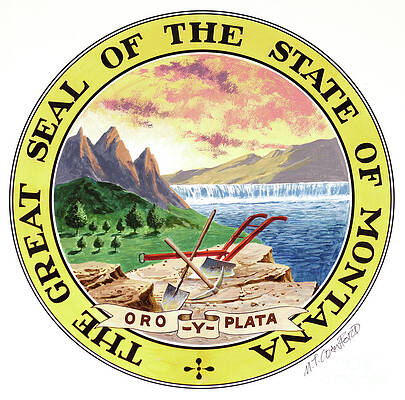 Montana - Great Seals Of The Fifty States Print