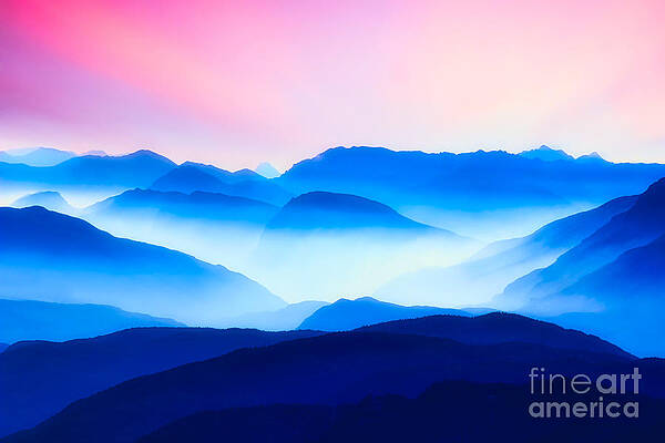 Wall Art featuring the photograph Great Smoky Mountainse In The Early Morning Hours by Stefano Senise