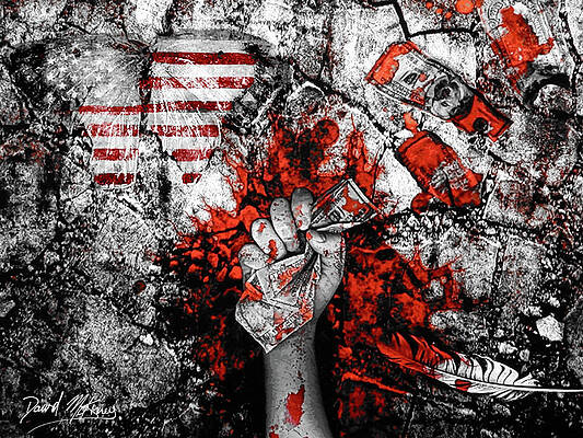 Wall Art featuring the digital art Greed by David McKinney