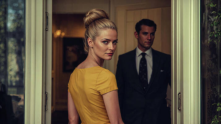 Greed In Yellow A Cinematic Emotional Story Print