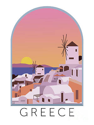 Greece Digital Art - Greek Arch by Sam Brennan