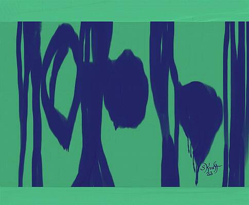 Bold Painting - Chromatic Shadow - Green by Sonja Kraft
