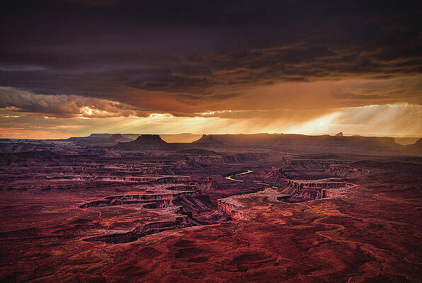 Canyon Photograph - Green River Overlook Rainstorm, Utah by Abbie Warnock