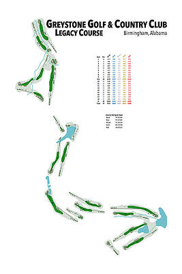 Golf Wall Art featuring the digital art Greystone Golf And Country Club - Legacy Course by Flop Shot Studio