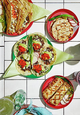 Vibrant Photograph - Grilled Tacos And Burritos by Alex Lau