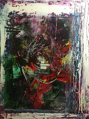 Abstract Wall Art featuring the painting Grin Hammer II - Mandible Release by Rodney Frederickson