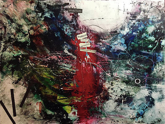 Abstract Wall Art featuring the painting Grin Hammer by Rodney Frederickson