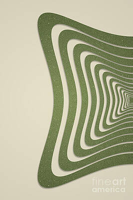 Geometric Digital Art - Groovy Vibes No1 by Ema Paraschiv