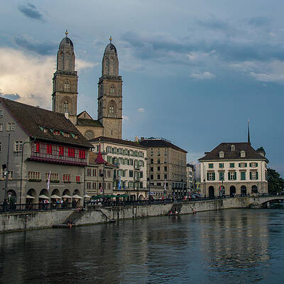 Switzerland Wall Art featuring the photograph Grossmunster Church Zurich by Matthew DeGrushe