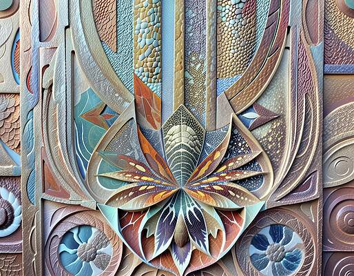 Intricate Abstract Geometric Pattern Wall Art